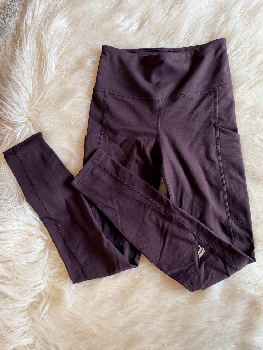 Fabletics High-Waist Performance Leggings in Plum